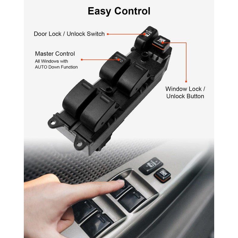 Fully Assembled Window Master Switch and Bezel Driver Side Fit