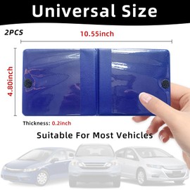 Ziciner Car Registration Insurance Holder, 2Pack Essential Auto Card Document Glove Box Organizer with Velcro Closure, Vehicle Interior Accessories Perfect for Most Car, Truck, SUV (Blue/Big Car)