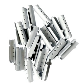 Goodlace 12/24/36/48 PCS Metal Aglets DIY Shoelaces Repair Shoe Lace Tips Replacement End (12PCS, White)