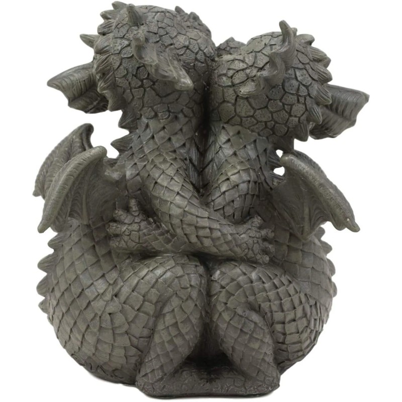 Ebros Romantic Valentines Baby Garden Dragons Cuddling Tight Statue 5.25"