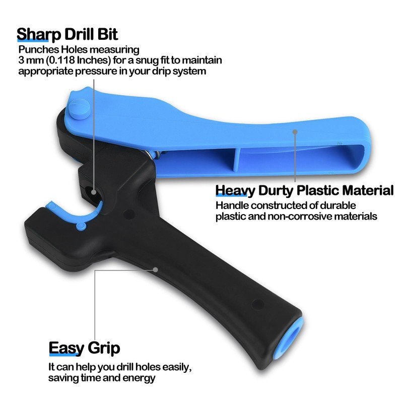 TTioDri 1 Pcs Drip Irrigation Tubing Hole Punch Tool for