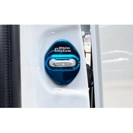 TADOKAPATU スズキ スペーシアカスタム Spacia Custom MK54S MK94S ストライカー カバー ドアロック カバー メッキ アクセサリー 内装 パーツ Spacia Custom ステンレス 4PCS 取り付け簡単 (ブルー)SPAT-MSGL