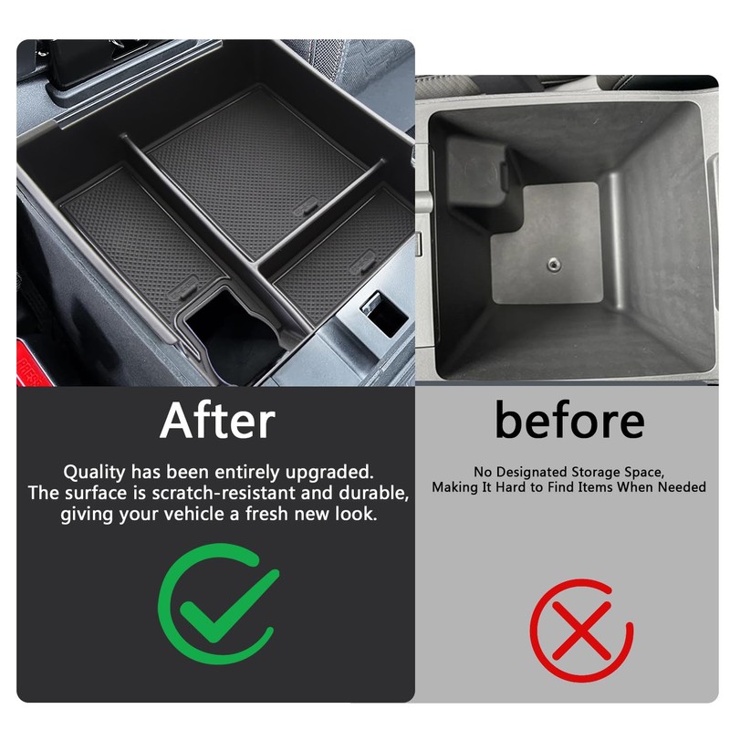 Center Console Organizer and Dashboard Storage Box for Frontier Pickup