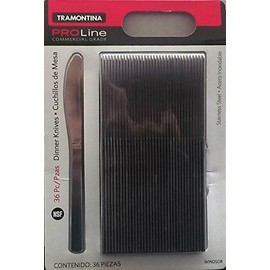 Tramontina 800109 Pro Line 36 Dinner Knives Commercial Grade Stainless Steel, Silver