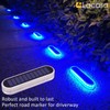 Lacasa Solar Dock Lights Marine 4-Pack - Solar Powered Blue