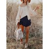Aoudery Flowy Shorts for Women Casual Boho Ruffle Tiered Skorts