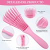 Kit 46pz Peine De Masaje De Cepillo Adecuado Cabello Rizad