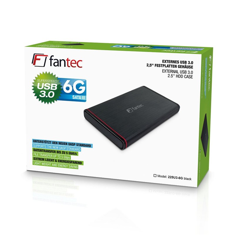 FANTEC 1661 External Hard Drive Enclosure for 6.35 cm (2.5