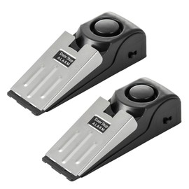 2 Pcs Door Stop Alarm,Can Emit 120db Alarm Sound,Widely Used in Home & Hotel.(Black)