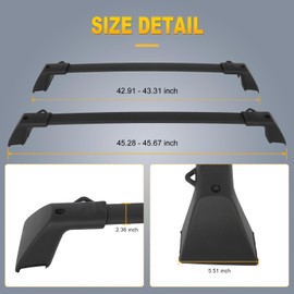 OCPTY Roof Rack Cross Bars for Ford Bronco Sport 2021-2023 Luggage Racks Rooftop Cargo Carrier Bag Luggage Kayak Canoe Bike Snowboard Skiboard