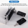 Universal Thermostat Lock Box with Combination and Key Lock, Clear