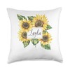 Layla Female Name Floral Spring Watercolor Sunflower Throw Pillow