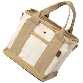 Alto Rose 250043 Women's Tote Bag, Canvas, Small, Lightweight, Multiple Storage, 2-Way, Braun