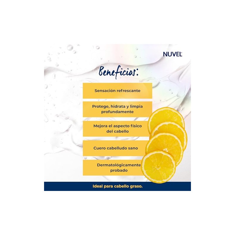 Nuvel Shampoo Control Caspa con Acido Salicilico y Vitamina C