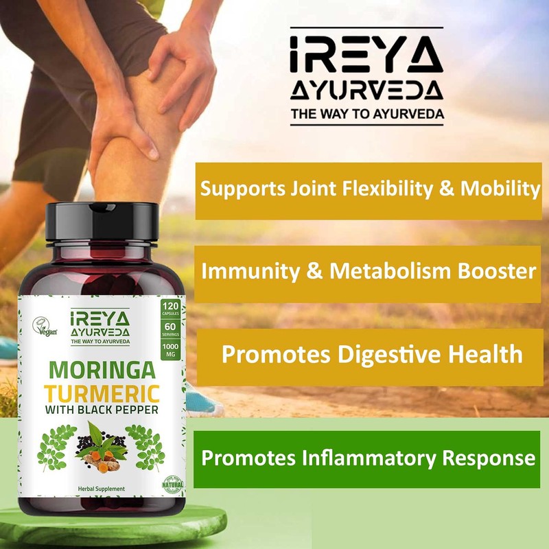 Moringa Oleifera Powder & Turmeric Root Powder with Black pepper