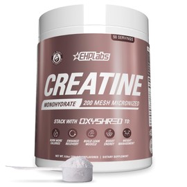 EHP Labs CREA-8 Creatine Monohydrate Powder - Unflavoured Creatine Powder for Muscle Growth, Increased Strength, Enhanced Energy Output and Improved Performance - 50 Servings