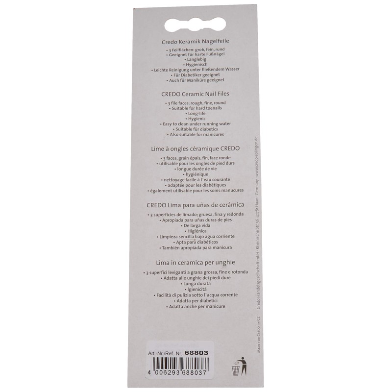 CREDO POP ART Ceramic Nail File 3 File Surfaces Green