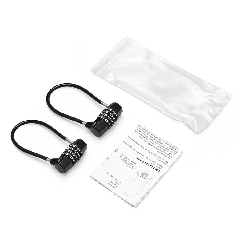 Brifit Combination Padlocks, Long Shackle Padlock with 4 Digit Code,