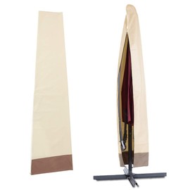 bennyue Parasol Cover, 6.6 ft (2 m), Outdoor UV Protection, Furniture Cover, Umbrella Cover, For Gardens, Outdoor Parasols, Protector, 600D Oxford, UV Protection, Waterproof, Snowproof, Dustproof, Windproof, Durable, Outdoor, Convenient, Lightweight, Multifunction (Beige)