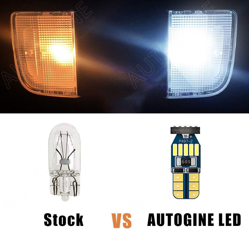 AUTOGINE 14 Piece White LED Interior Lights Kit for Honda