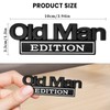 Old Man Edition Car Emblem, Pack of 2 3D Metal