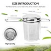 Tea Infuser,Stainless Steel Tea Steeper Fine Mesh Filters, Large Capacity