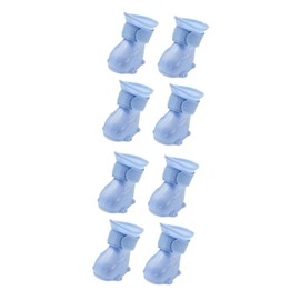 Ipetboom 2sets Supple Dog Rain Shoes Comfortable Outdoor Dog Shoes Rain Boot Design 4pcs*2