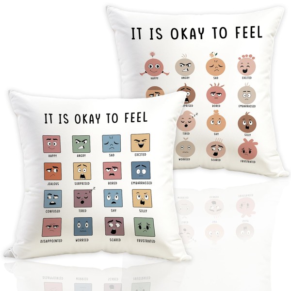 Classroom Decorative Pillow Covers,Calming Corner Mental Health Throw Pillow Cover,School