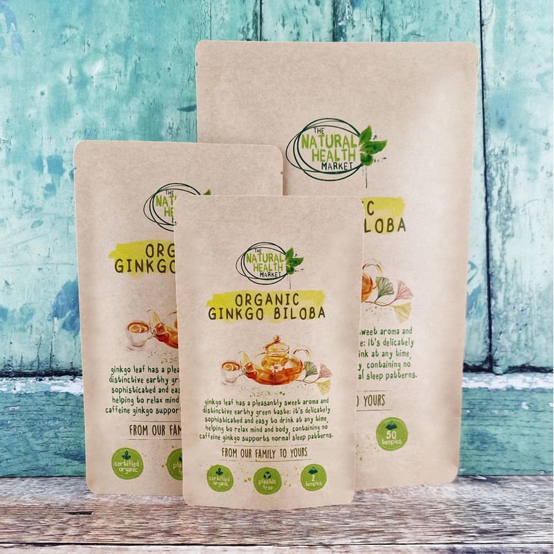 Organic Ginkgo Biloba Tea Bags - 15 Pyramid Tea Bag