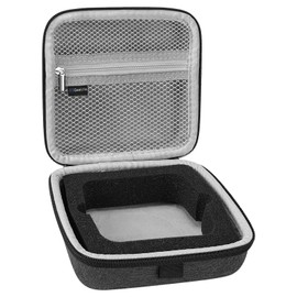 Geekria Shield Case Compatible with 2021 Appl TV 4K (32GB / 64GB) Case, Replacement Hard Shell Travel Carrying Bag with Room for Remote Controllers and Accessories (Grey)