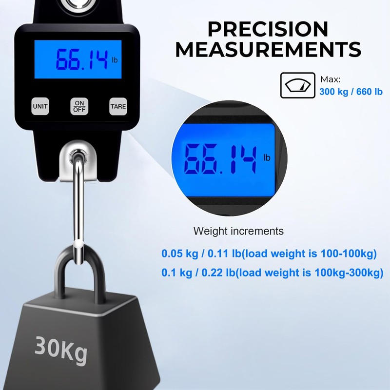 660 lbs/ 300kg Archery Bow Scale Hanging Handheld Scale Multifunctional