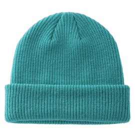 Connectyle - Gorro clásico para hombre, de punto acrílico, para invierno, para uso diario, Azul lago, Talla única