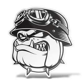 erreinge Aufkleber Bulldog-Reiter-Radfahrer-Radfahrer-Aufkleber PVC-Form Für Abziehbild Tapete Auto Moto Helmet Camper Laptop - 35 cm