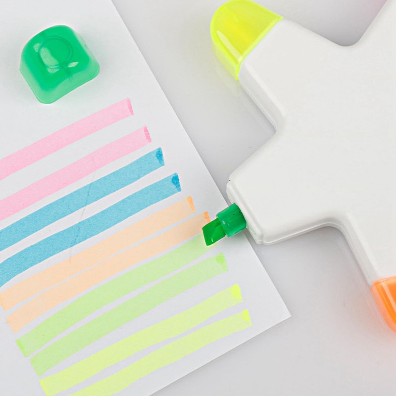 TYGFRT 2 Five-Pointed Star Highlighter Pens, 100 Index Stickers, Five-Pointed