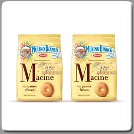 Mulino Bianco: "Macine" Shortbread cookies Cream - 12.3 Oz (350g) Pack of 2 [ Italian Import ] …