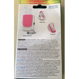 O2COOL Deluxe Necklace Fan | Battery Powered, Hands-Free Personal Cooling Fan w/