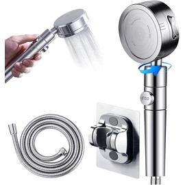 EMAGIE Regadera para Baño Moderna - Regadera Telefono de Mano Cabeza de Ducha de Lluvia Alta Presión con Manguera 1.5m 4 Modos de Alcachofa de Ducha
