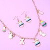 HSWE Easter Earrings Necklaces Set for Women Cute Enamel Bunny