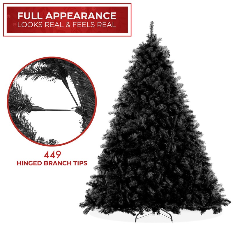 Casafield 4.5FT Black Spruce Artificial Holiday Christmas Tree with Sturdy