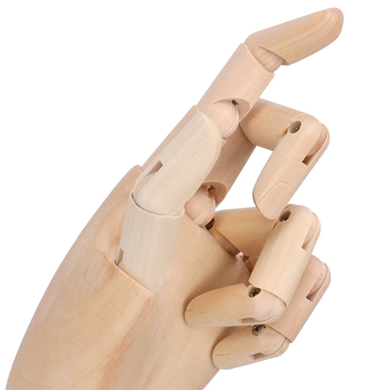 Wooden Hand Model Art Joint Puppet Decoration Artist Drawing Wood
