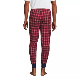 Lands' End NWT Lands End Men's Jogger Pajama Pants Red & Black Plaid Flannel size XXL Tall