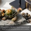 Brizoria Coastal Decor Sea Turtle Figurine Double Turtles Resin Sculpture