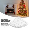 35.4in Christmas Tree Skirt Round Shape Soft Comfortable White Christmas