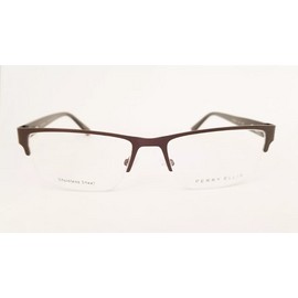 PERRY ELLIS PE 378 eyeglasses Frame Brown 54mm MEN Half Rimless Designer Optical