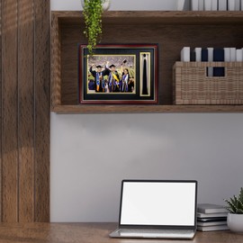 Graduation Picture Frame 8x10 with Tassel Holder, Class of 2024 Shadow Box Graduation Decoration Gift, Mahogany Photo Frame