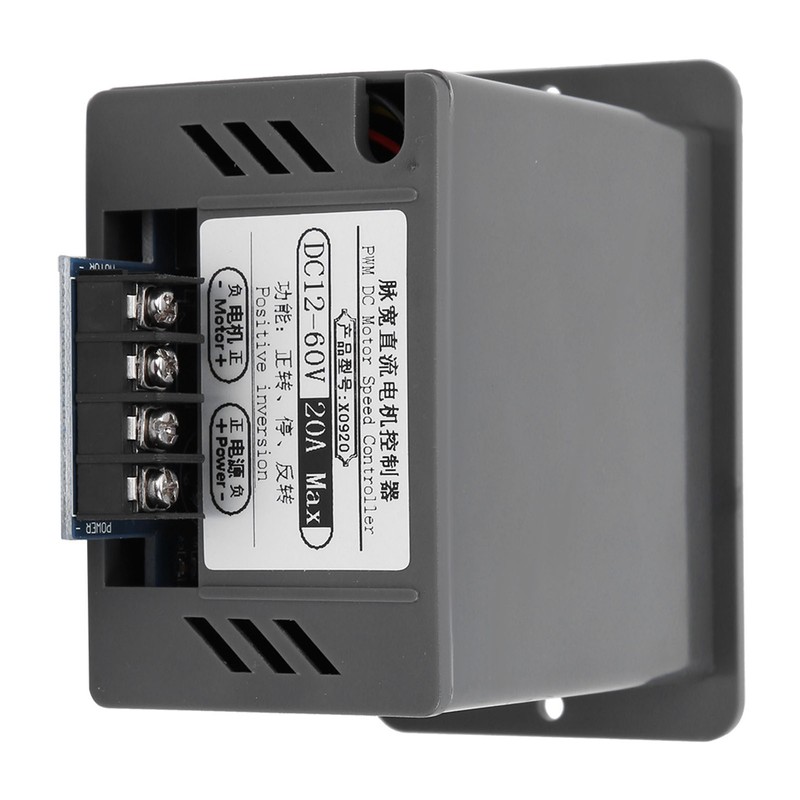 DC12-60V 20A DC Brush Motor Speed Controller Forward/Reverse Electric Motor
