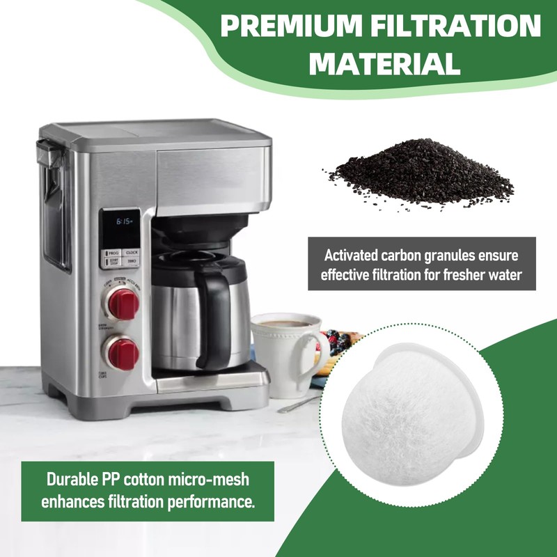 12-Pack Water Filter Pods for Wolf Gourmet Coffee Maker, Replacement