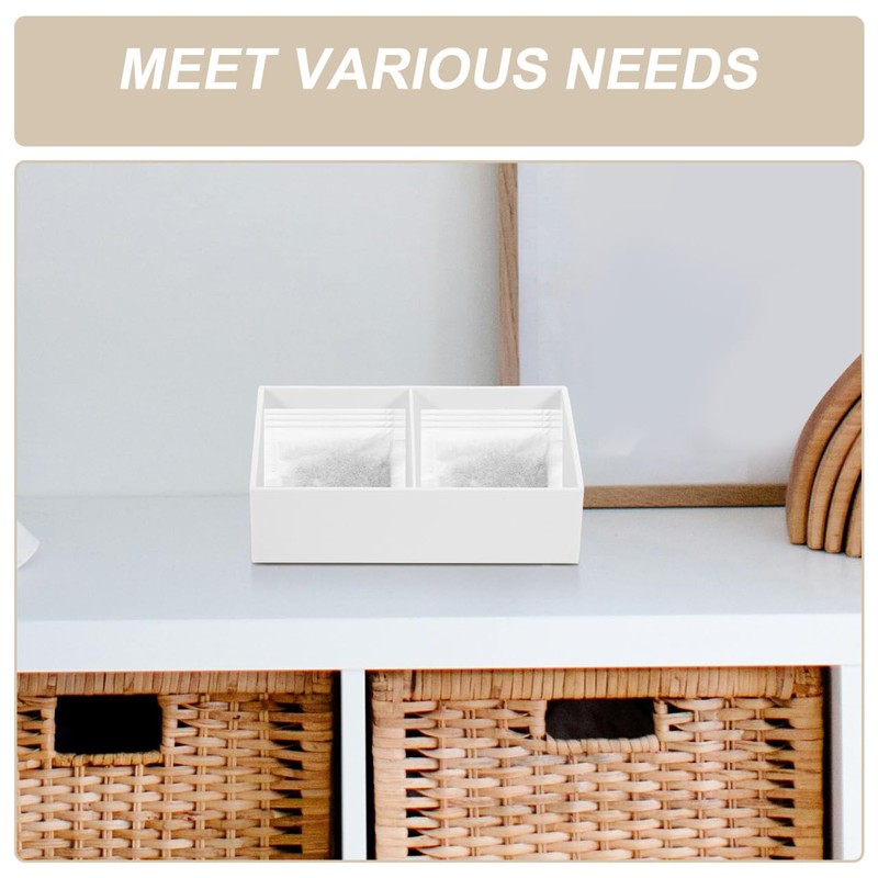 Alipis Tea Bag Storage Box Hotel Room Counter Top Organizer
