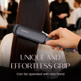 Professional Flat Iron 1.77-inch Wide Plate Titanium Hair Straightener, 5 Adjustable Temp(290-450℉), Frizz-Free Dual Voltage Easy Use Effortless for Home and Salon