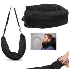 MOKIDO Neck Pillow Aeroplane, Can Bend, Adjustable Compact Neck Pillow, Travel Pillow, Fillable with Clothes for Travel, Sleeping Rest Pillow for Travel, Camping, Office and Home